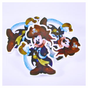 Set of 2 - Planar Resin - Pirate Mickey