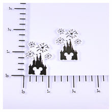 Load image into Gallery viewer, Set of 2 - Planar Resin - Castle with Fireworks
