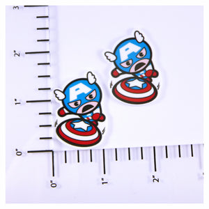 Set of 2 - Planar Resin - Set of 2 - Planar Resin - Captain America Chibi
