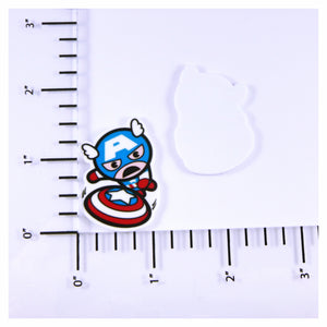 Set of 2 - Planar Resin - Set of 2 - Planar Resin - Captain America Chibi