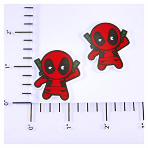 Set of 2 - Planar Resin - Deadpool Chibi