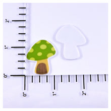 Load image into Gallery viewer, Set of 2 - Planar Resin - Mushrooms - Green
