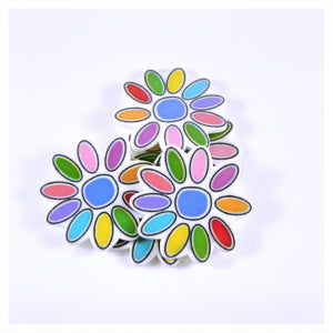 Set of 2 - Planar Resin - Colorful Flower