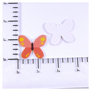 Set of 2 - Planar Resin - Butterflies - Pink