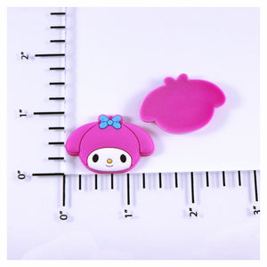 Set of 2 - PVC Resin -  My Melody, Blue Bow