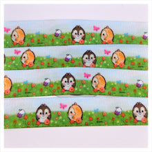 Load image into Gallery viewer, Ribbon by the Yard - 7/8&quot; - Round Chip &amp; Dale Spring scene
