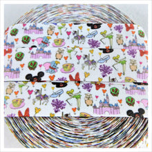 Load image into Gallery viewer, Ribbon by the Yard - 1&quot; - Disney Scatter on White
