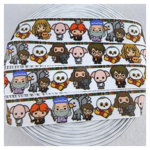Ribbon by the Yard - Harry Potter Cute Characters on White
