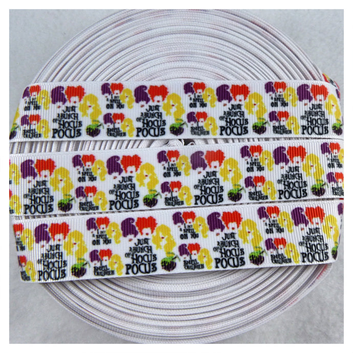 Ribbon by the Yard - Sanderson Sisters on White