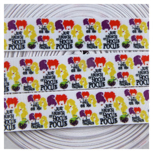 Ribbon by the Yard - Sanderson Sisters on White