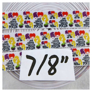 Ribbon by the Yard - Sanderson Sisters on White