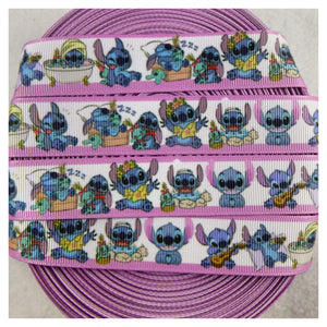 Ribbon by the Yard - Stitch with Light Purple Edges
