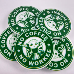 Set of 2 - Planar Resin - Baby Yoda - The Child - No Coffee No Workee