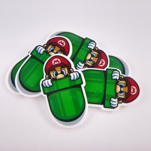 Set of 2 - Planar Resin - Mario in a Warp Pipe - Super Mario Brothers