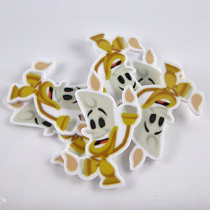 Set of 2 - Planar Resin - Lumiere - Candlestick - Beauty and the Beast