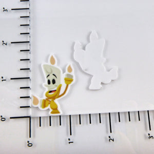 Set of 2 - Planar Resin - Lumiere - Candlestick - Beauty and the Beast