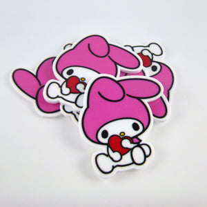 Set of 2 - Planar Resin - My Melody Hugging a Heart - Hello Kitty