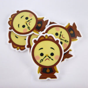 Set of 2 - Planar Resin - Cogsworth - Clock - Beauty and the Beast