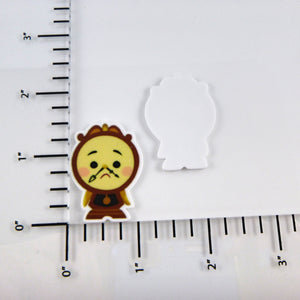 Set of 2 - Planar Resin - Cogsworth - Clock - Beauty and the Beast