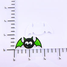 Load image into Gallery viewer, Set of 2 - Planar Resin - Halloween Black &amp; Green Bat
