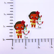 Load image into Gallery viewer, Set of 2 - Planar Resin - Young Moana with Pua and Hei Hei
