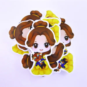 Set of 2 - Planar Resin - Belle With Stuffed Beast