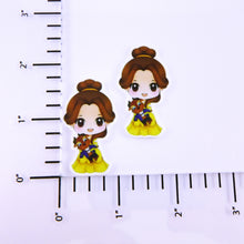 Load image into Gallery viewer, Set of 2 - Planar Resin - Belle With Stuffed Beast
