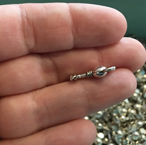 Set of 10 - Mouse Head Key Charms - Tibetan Silver Tone
