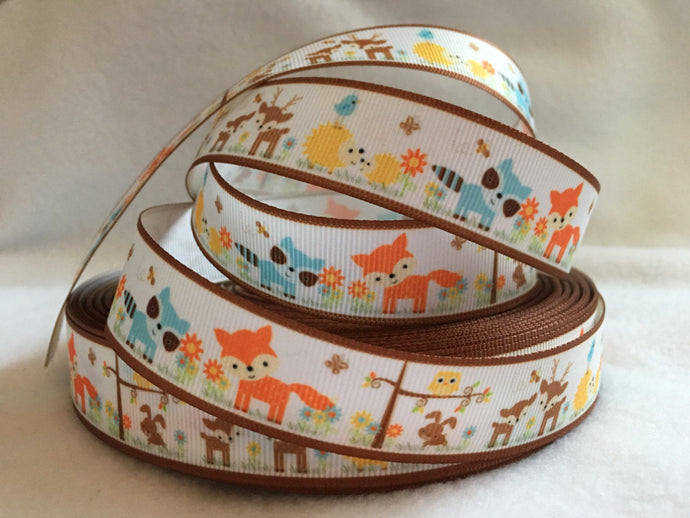 Ribbon by the Yard - Forest Animals - Woodland Creatures