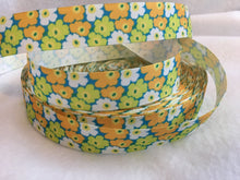 Load image into Gallery viewer, Ribbon by the Yard - Flower Ribbon - Orange, White and Green Flowers
