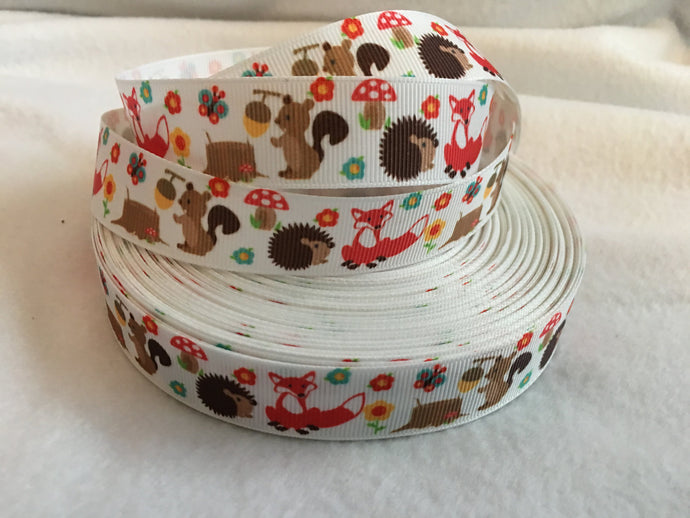 Ribbon by the Yard - Woodland Creature Ribbon