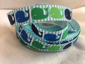 Ribbon by the Yard - Whale Ribbon