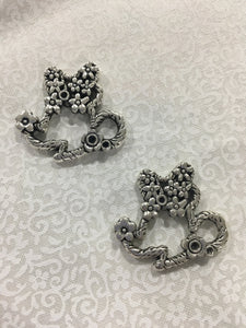 Set of 10 - Girl Mouse Head Flower Charms
