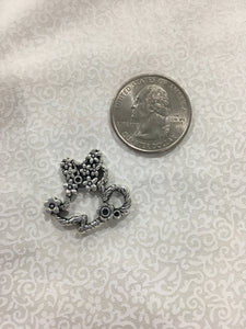 Set of 10 - Girl Mouse Head Flower Charms