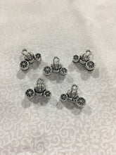 Load image into Gallery viewer, Set of 10 - Carriage Charms - Bright Silver Color
