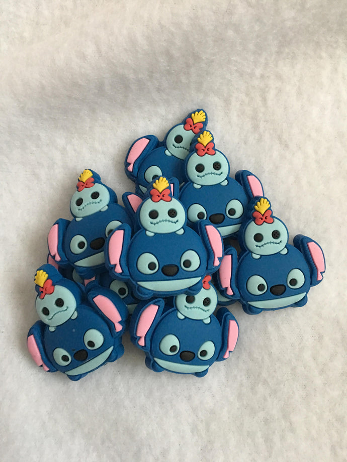 Set of 2 - PVC Resin - Stitch with Scrump