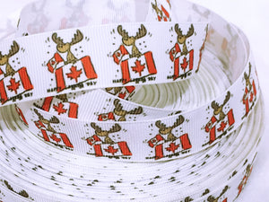 Ribbon by the Yard - Canada Moose Ribbon