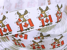 Load image into Gallery viewer, Ribbon by the Yard - Canada Moose Ribbon
