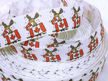 Load image into Gallery viewer, Ribbon by the Yard - Canada Moose Ribbon
