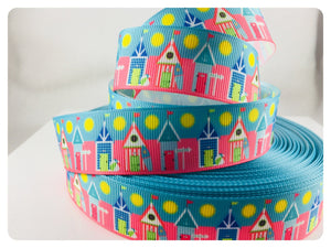 Ribbon by the Yard - Summer Colorful Beach Cottages