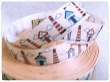 Load image into Gallery viewer, Ribbon by the Yard - Summer Lighthouses and Beach Cottages
