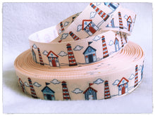 Load image into Gallery viewer, Ribbon by the Yard - Summer Lighthouses and Beach Cottages
