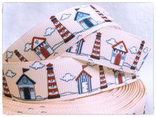 Load image into Gallery viewer, Ribbon by the Yard - Summer Lighthouses and Beach Cottages
