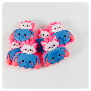 Set of 2 - PVC Resin - Dumbo with Marie