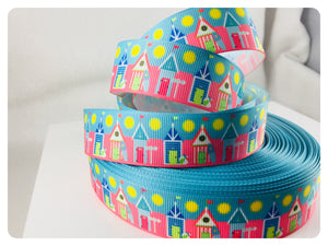 Ribbon by the Yard - Summer Colorful Beach Cottages