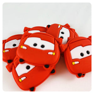 Set of 2 - PVC Resin - Lightening McQueen - Red Racecar