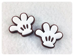 Set of 2 - PVC Resin - Mr. Mouse - White Gloves