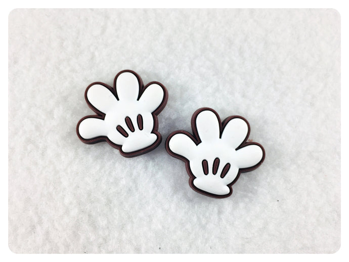 Set of 2 - PVC Resin - Mr. Mouse - White Gloves