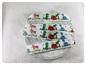 Ribbon by the Yard - 7/8" - Dinosaur Ribbon - Primary Colors