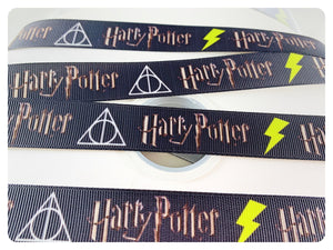 Ribbon by the Yard - HP - Wizard School - Logo Ribbon
